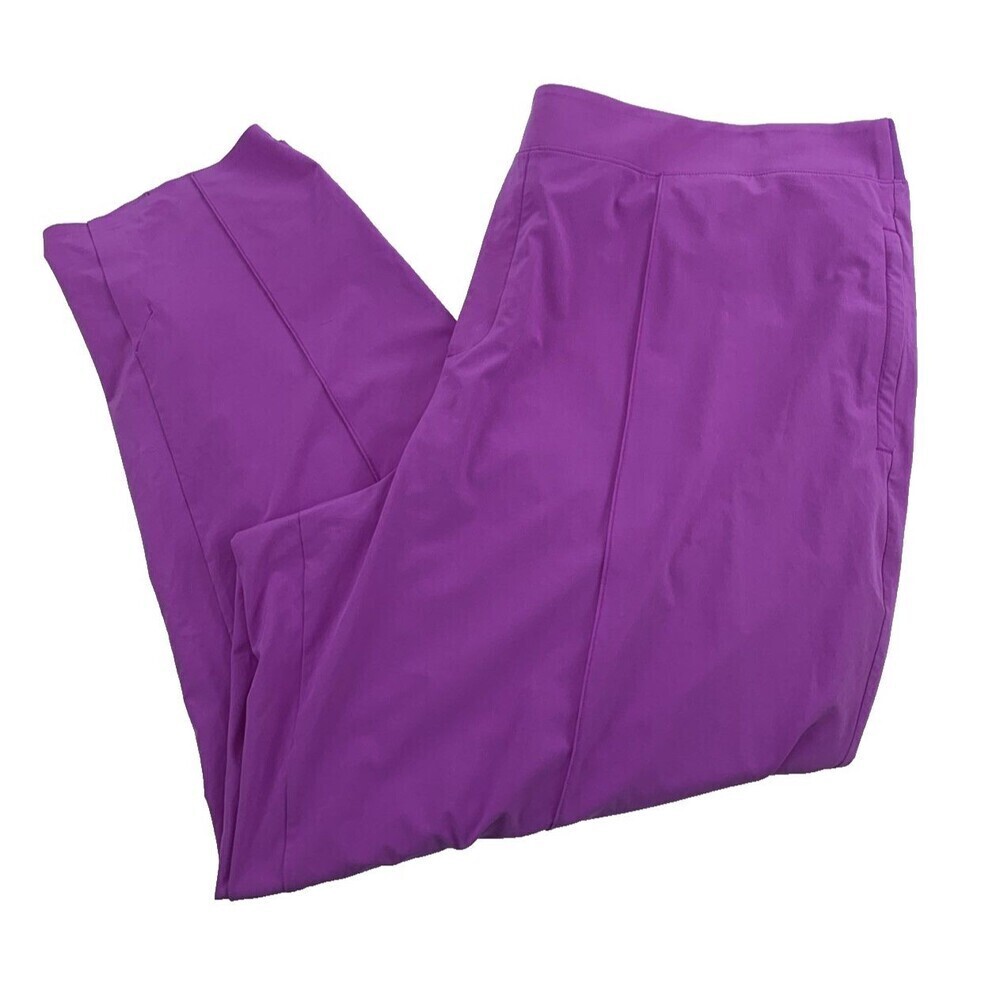 Athleta Brooklyn Heights Vienna Slim Pant Purple Pull On 882642 Womens Plus 26 - Picture 3 of 15